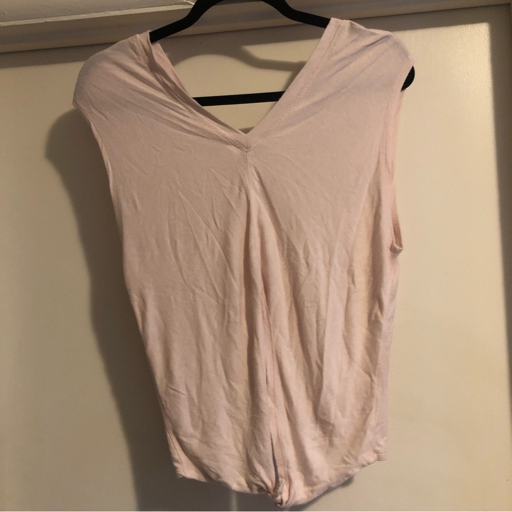 ❤️Athleta Pale Pink Blush Sleeveless Top Back Tie Size XS